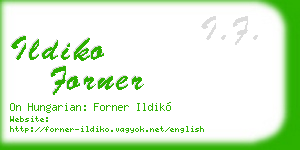 ildiko forner business card